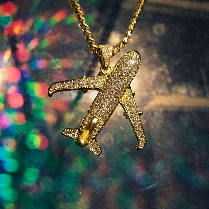 Jet Emoji Necklace Chain by King Ice