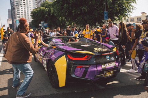 Custom Kobe Bryant BMW i8 Wrapped vehicle