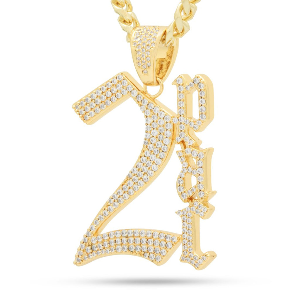 14K Gold / L 2pac x King Ice - 2Pac Classic Necklace NKX14294-SM-GOLD