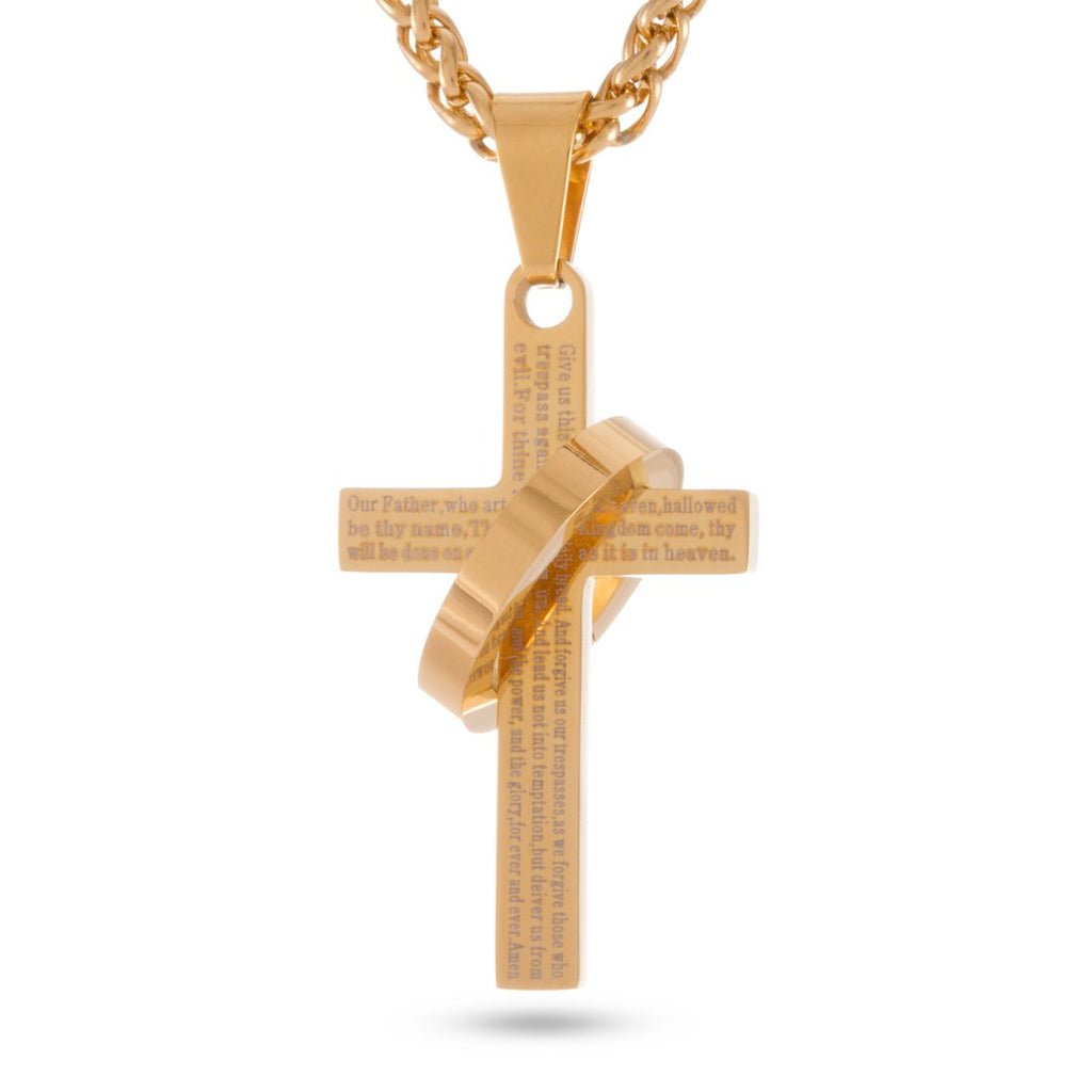 14K Gold Cross of Commitment Necklace NKX12273