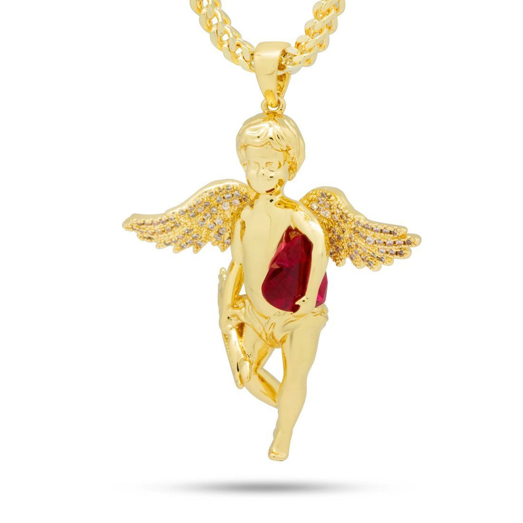 14K Gold / M Cupid Necklace NKX14006