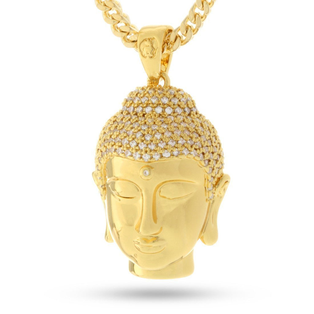 14K Gold / S Mini Polished Buddha Necklace NKX09806-GOLD