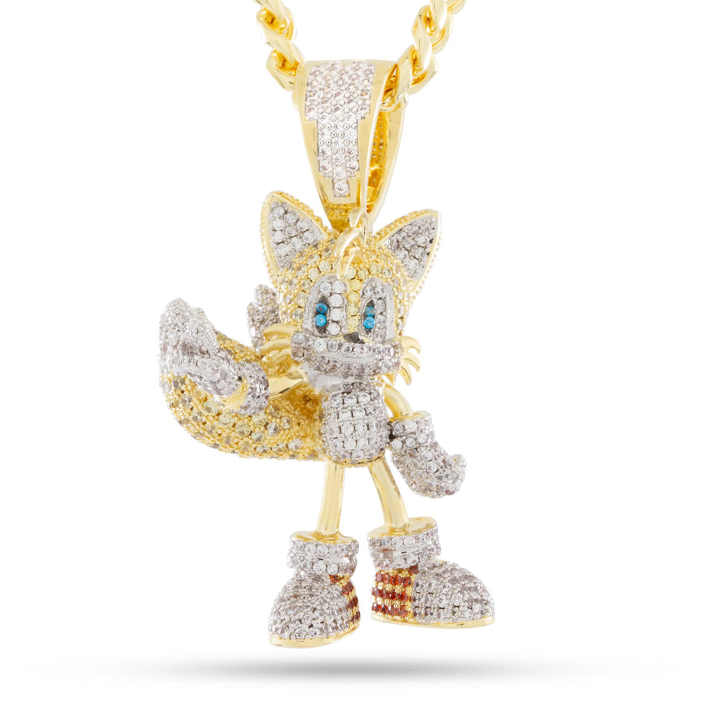 14K Gold / 2.2" Sonic x King Ice - Flying Tails Necklace
