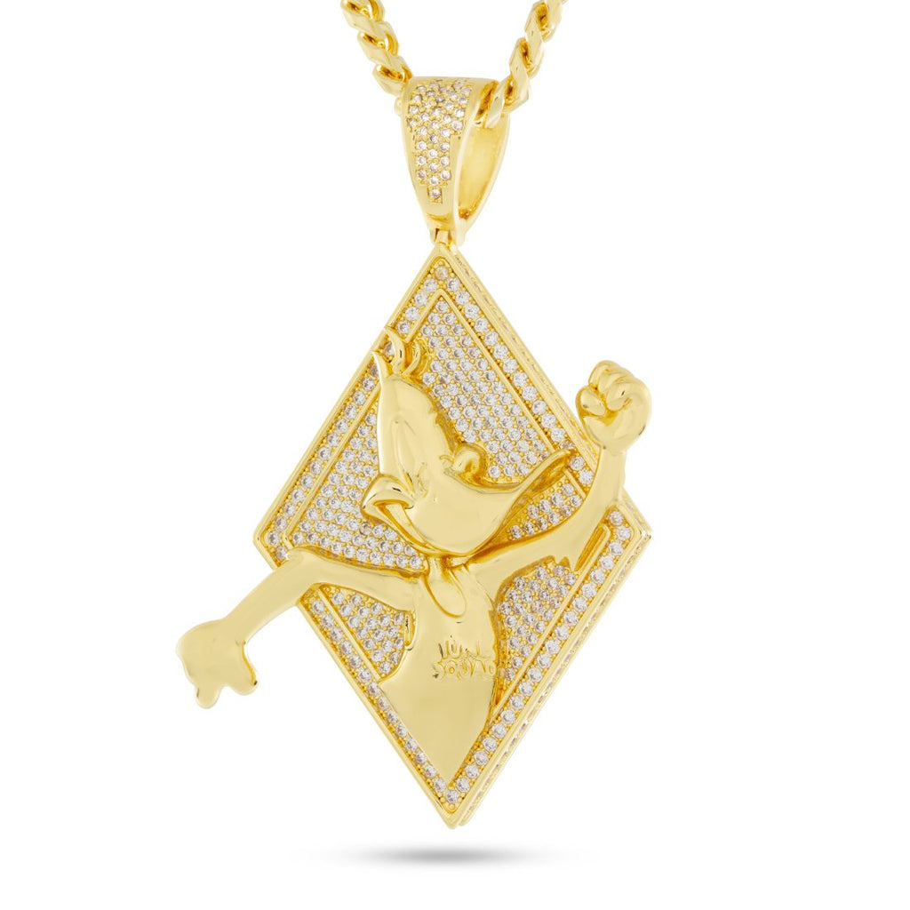 14K Gold / M Space Jam x King Ice - Daffy Duck Necklace NKX14347-GOLD