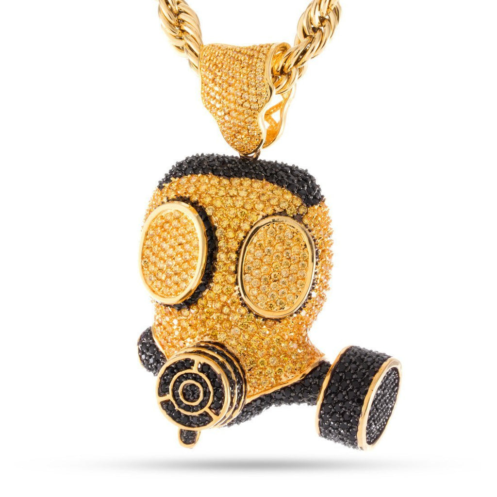 Two-Tone / XL Two-Tone Gas Mask Necklace NKX09128
