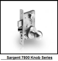 Sargent 7800 Knob Series Mortise Locks