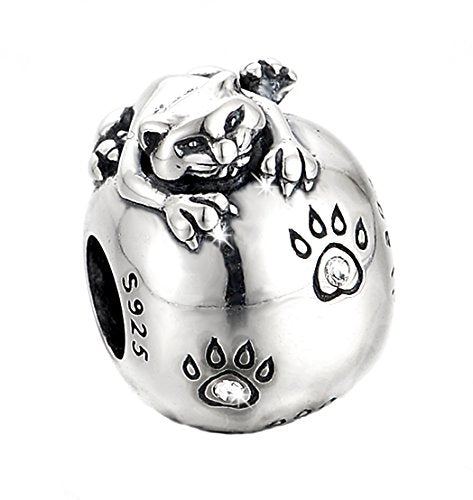 DeLageo, Sneaky Cat 925 Sterling Silver Charm Bead.