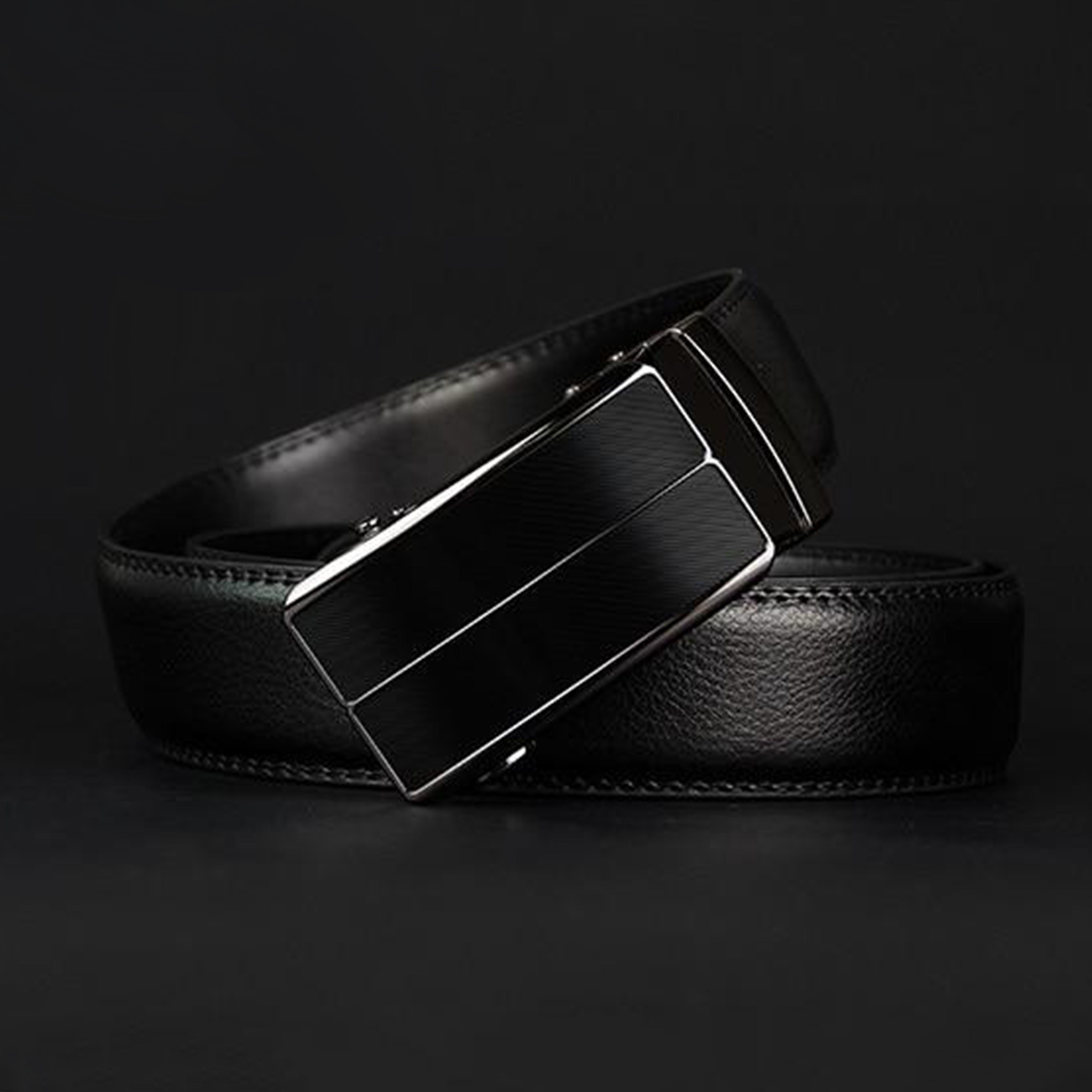 Genuine Leather Men's Belt, Automatic Alloy Buckle Belt. 20 to 40 Day Delivery