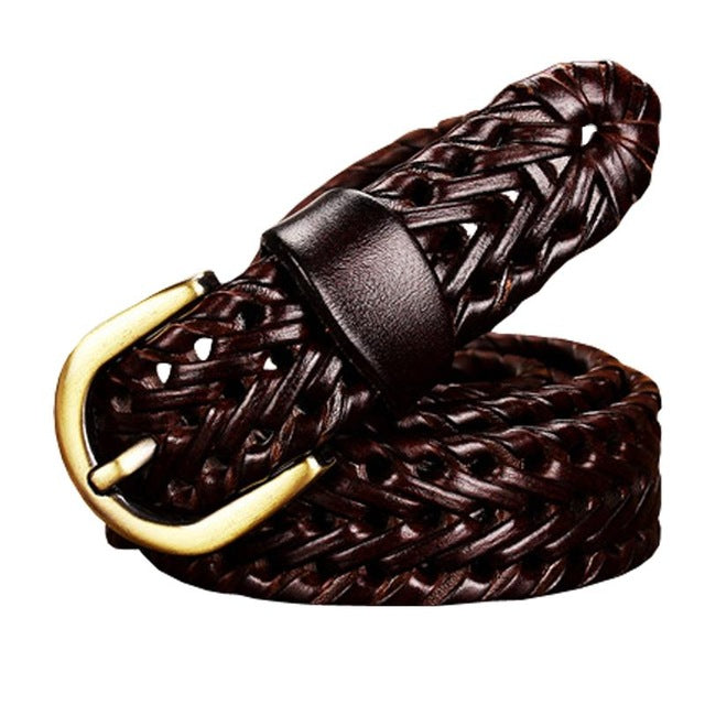 Leather Woman Braided Belt Thin Strap Width 2.5cm. 20 to 40 Days Delivery