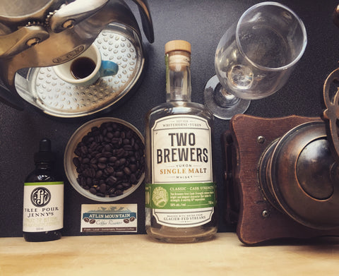 whiskey barrel aged coffee cocktail kissed by the north