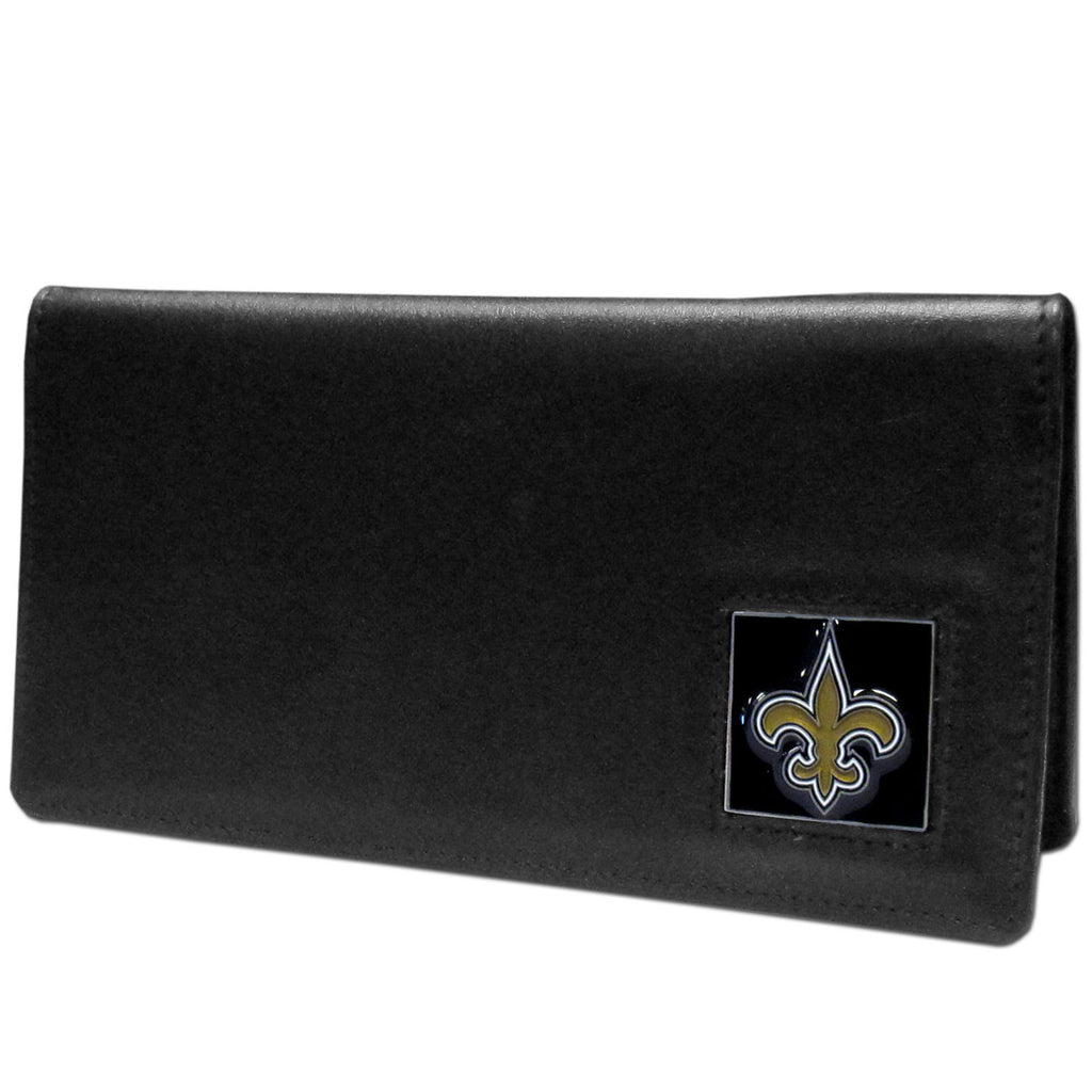 New Orleans Saints Leather Checkbook Cover