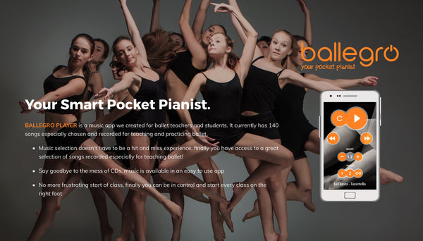 Ballegro pianist app ballet teacher music app 