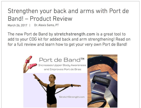 Dr. Alexis Sams PT Port de Band review StretchStrength.com