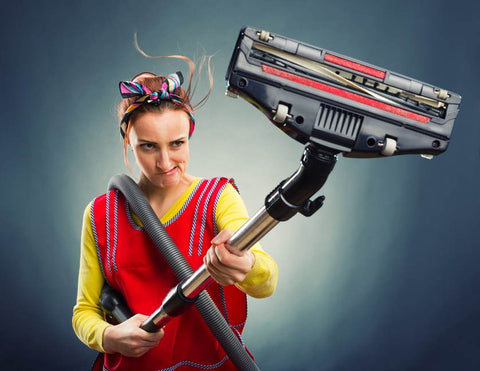 Lady With A Vacuum Image-Clean Air Plus