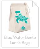 Blue water bento bags