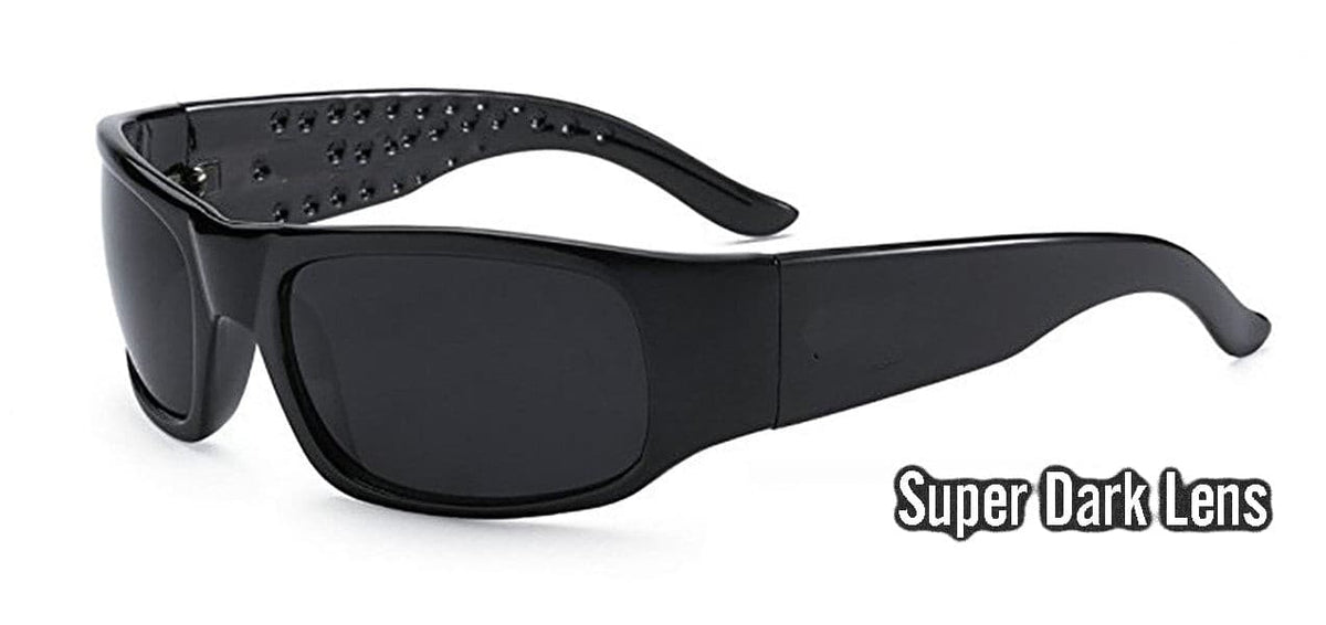 Super Dark Sunglasses For Sensitive Eyes Matte Finish Locs 