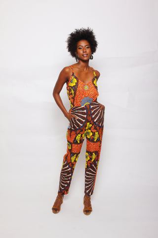 African Print Cece Jumpsuit