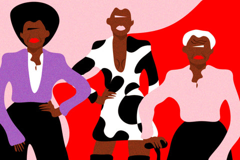 Artwork by Monica Ahanonu via www.3Girlstheatre.com