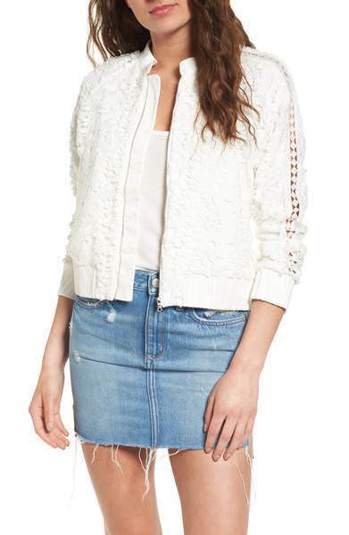 Devlin Amanda Lace Bomber Jacket, NWT, $168