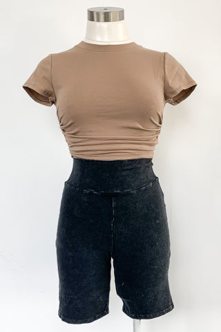 Stevies Denim Shorts-Black