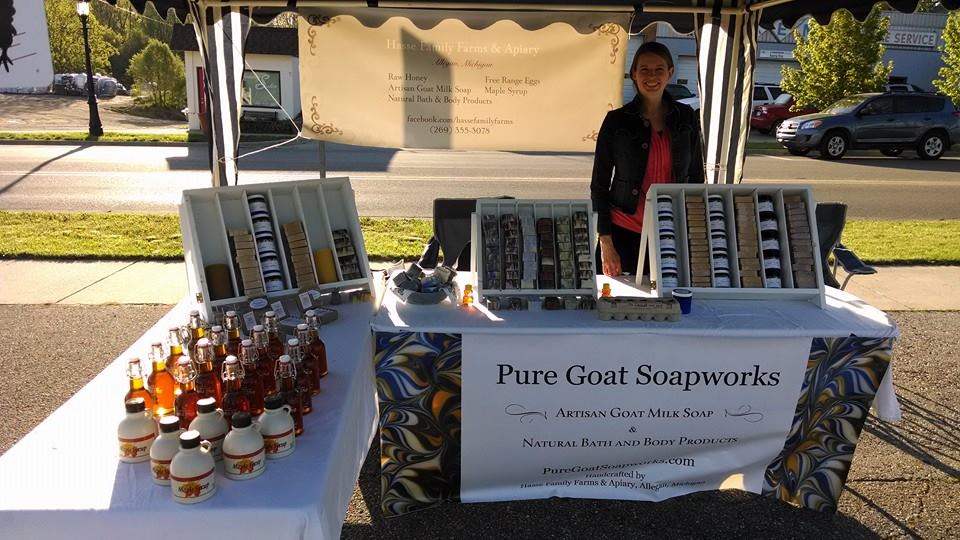 Our First Booth at the Allegan Farmers Market