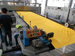 Tension microfiber woven roll of fabric