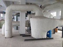 Heat foam insulation in microfiber yarn production plant