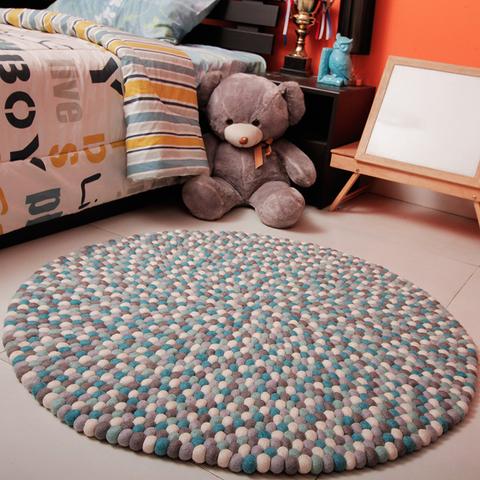 felt ball rugs nursery design 2019