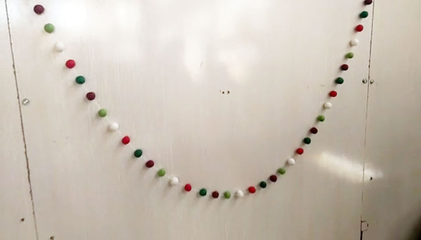 how to make felt ball garland