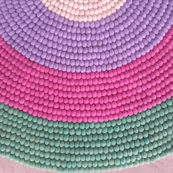 gobstopper felt ball rug