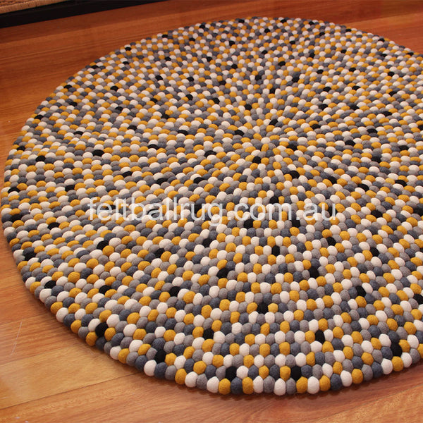 hive felt ball rug