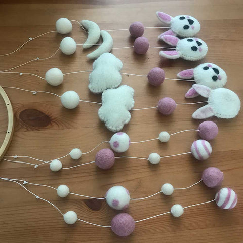 how to make crib mobile from felt balls