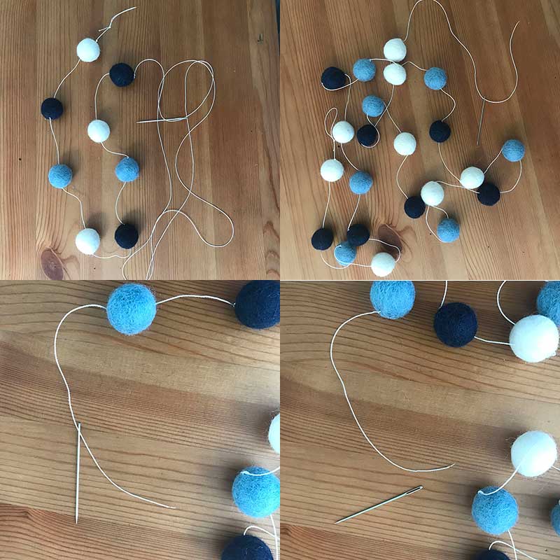 how to make felt ball garland