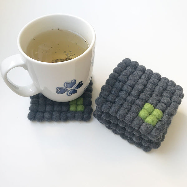 felt ball coasters