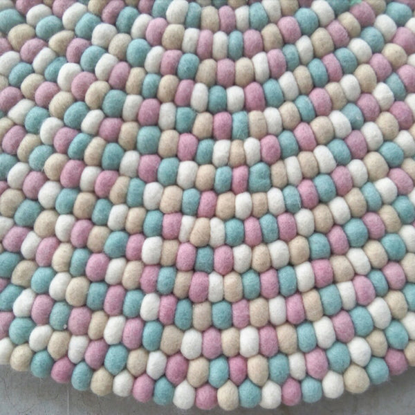 marshmallow felt ball rug