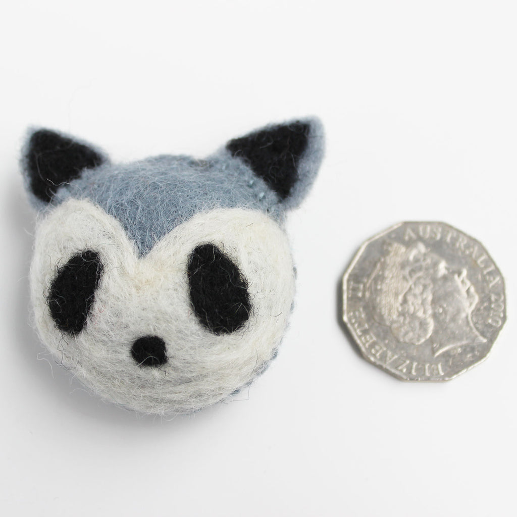 felt animal head raccoon