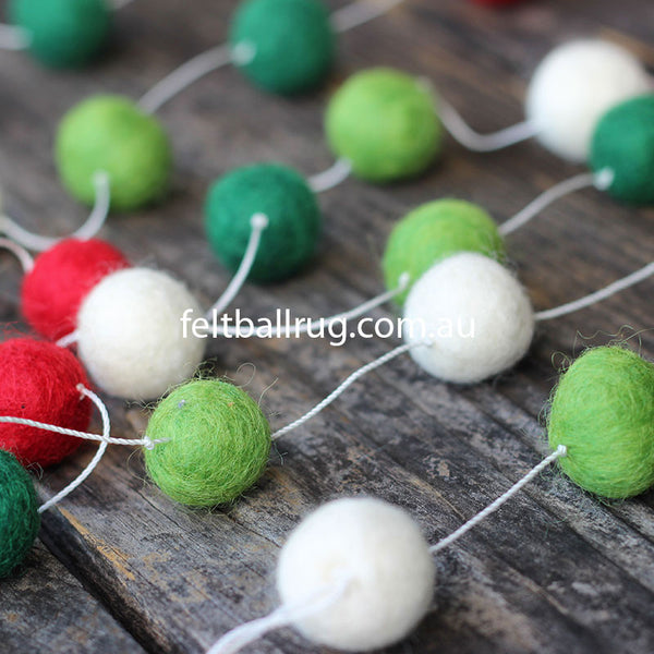 christmas felt ball garland