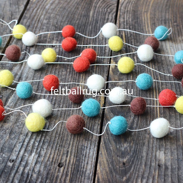 felt ball garland