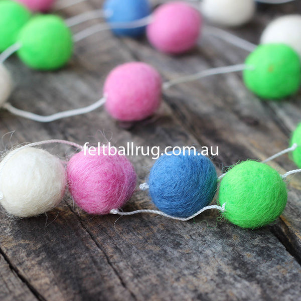 felt ball garland