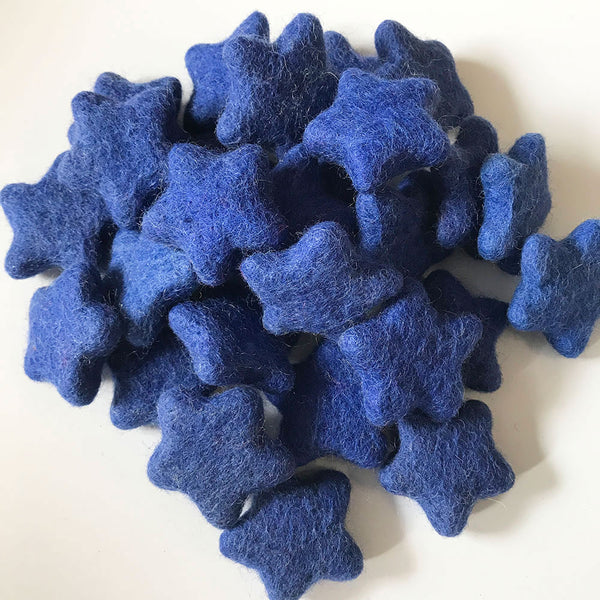 Felt Stars Royal Blue