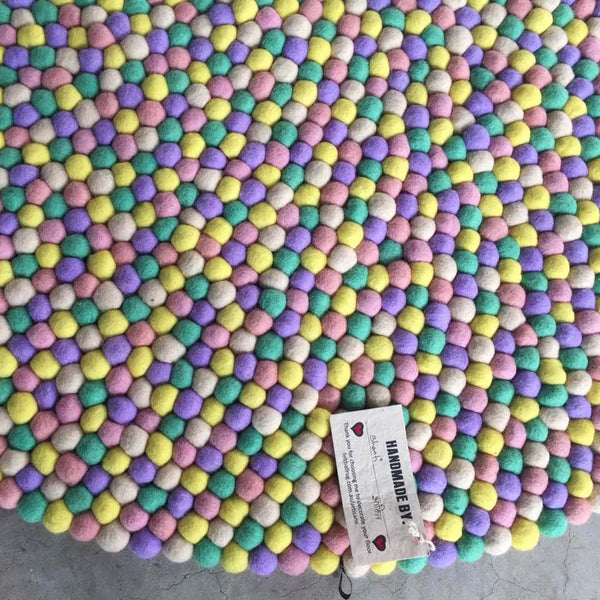 felt ball rug pastel paradice