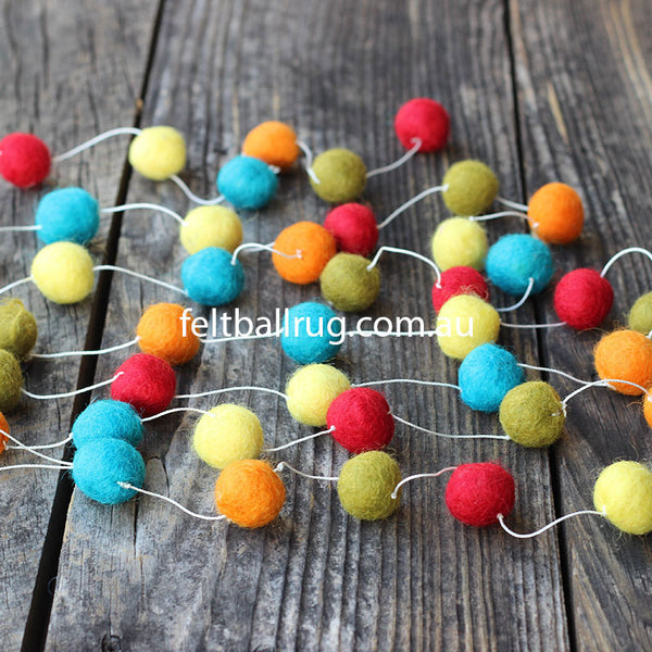 felt ball garland 