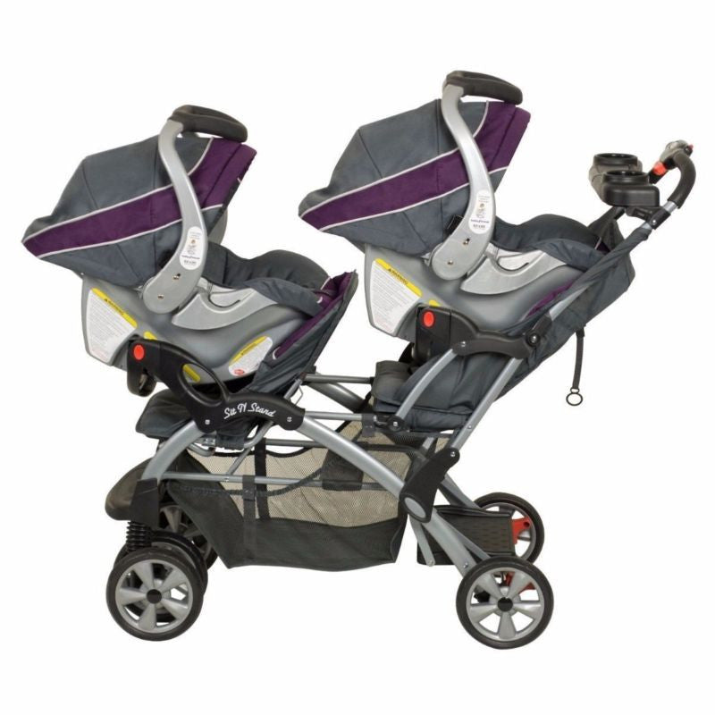 twin travel system with 2 car seats