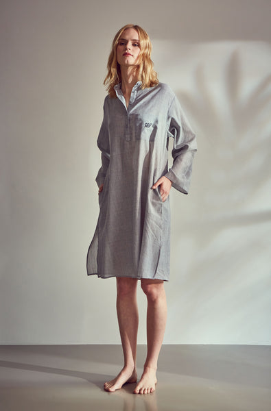 Khadi Nightshirt Sustainable Luxury Robe De Voyage Robedevoyage 2749