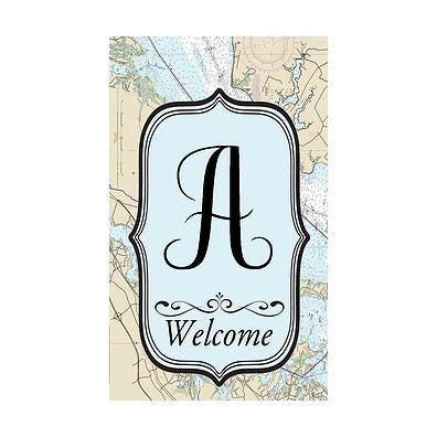 Nautical Initial Garden Flag Bundle Shut The Front Door By