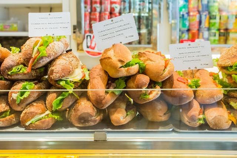 Takeaway sandwiches in Paris, France 