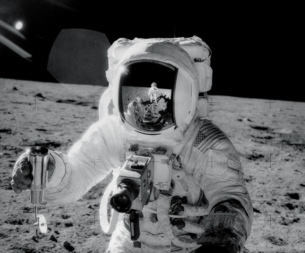Alan Bean With An Omega Speedmaster Professional On Lunar Surface Of The Moon