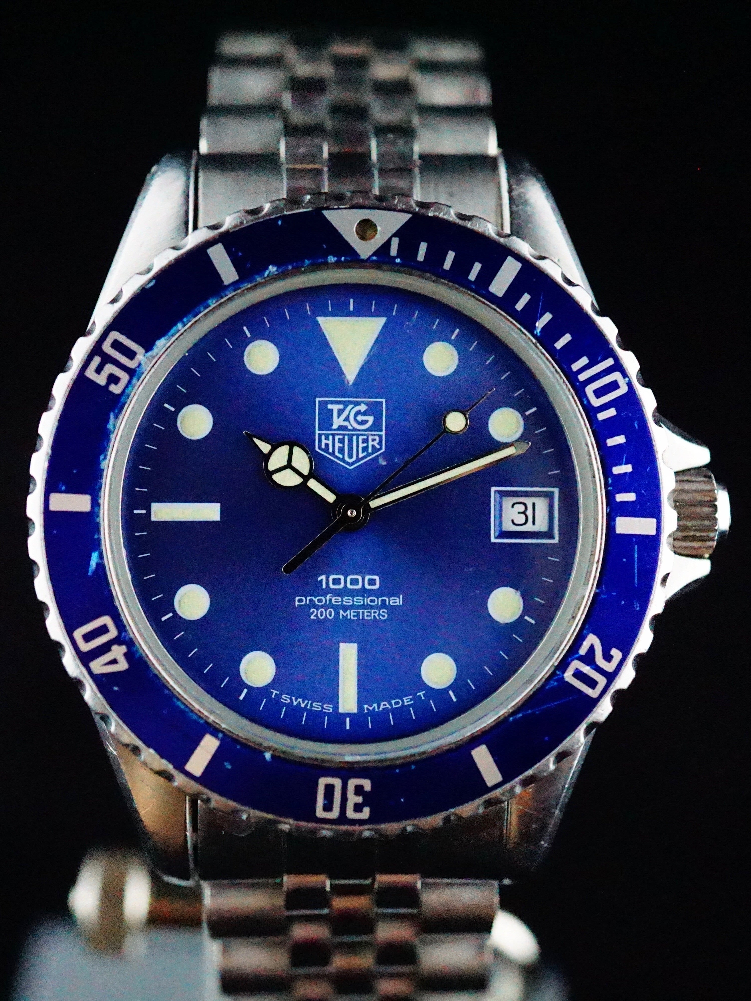 TAG Heuer 1000 Professional Diver Blue Dial Ref 980 613N 