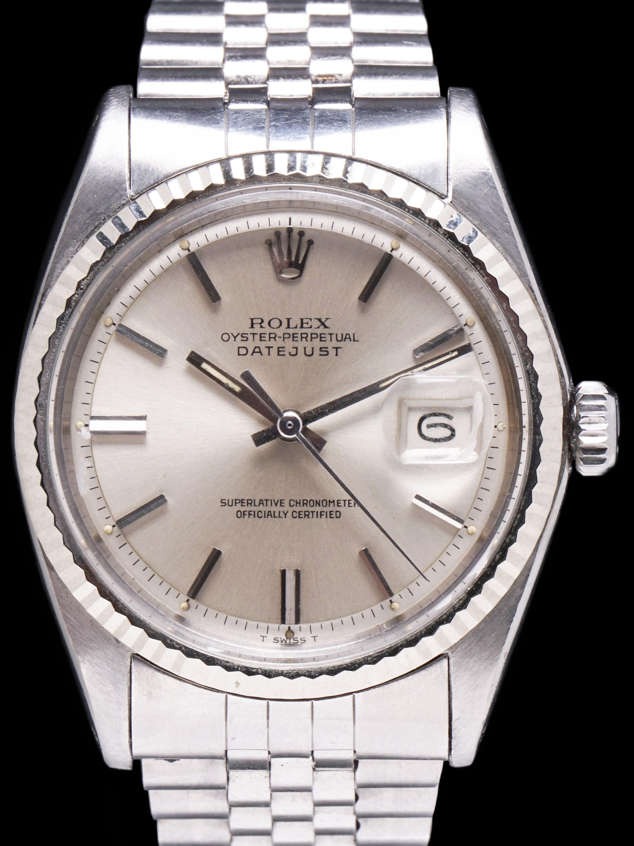 rolex 1601 silver dial