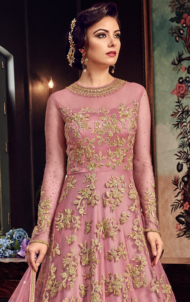 saloni pink dress